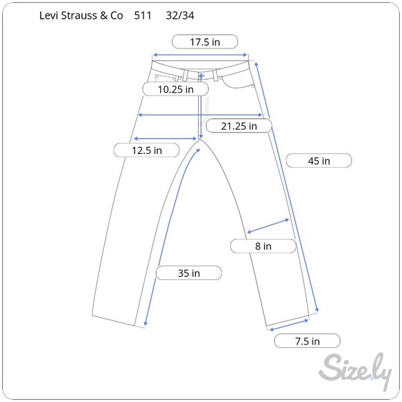 Levi' 511 Slim Jeans 32/34 - Picture 7 of 7